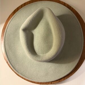 Bloomingdale’s Felt Grey Wide Boho Western Winter Brimmed Fedora Hat